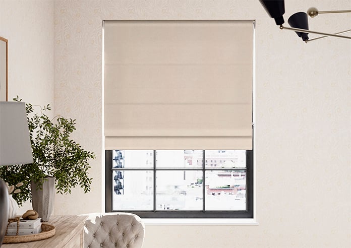 Ashbourne (Blackout), Buttermilk - Roman Blind - Image 3